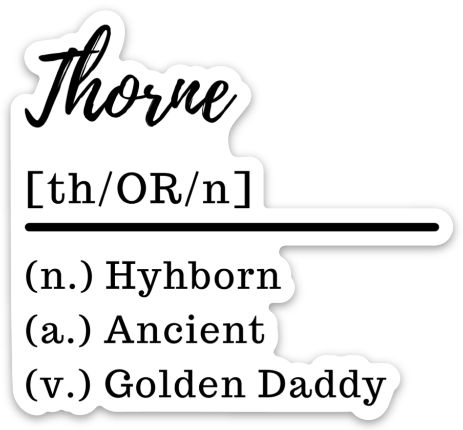Thorne Definition Sticker